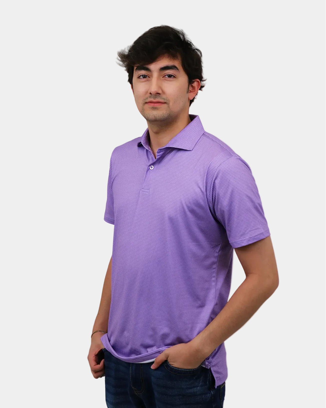 Elevation Houndstooth Polo