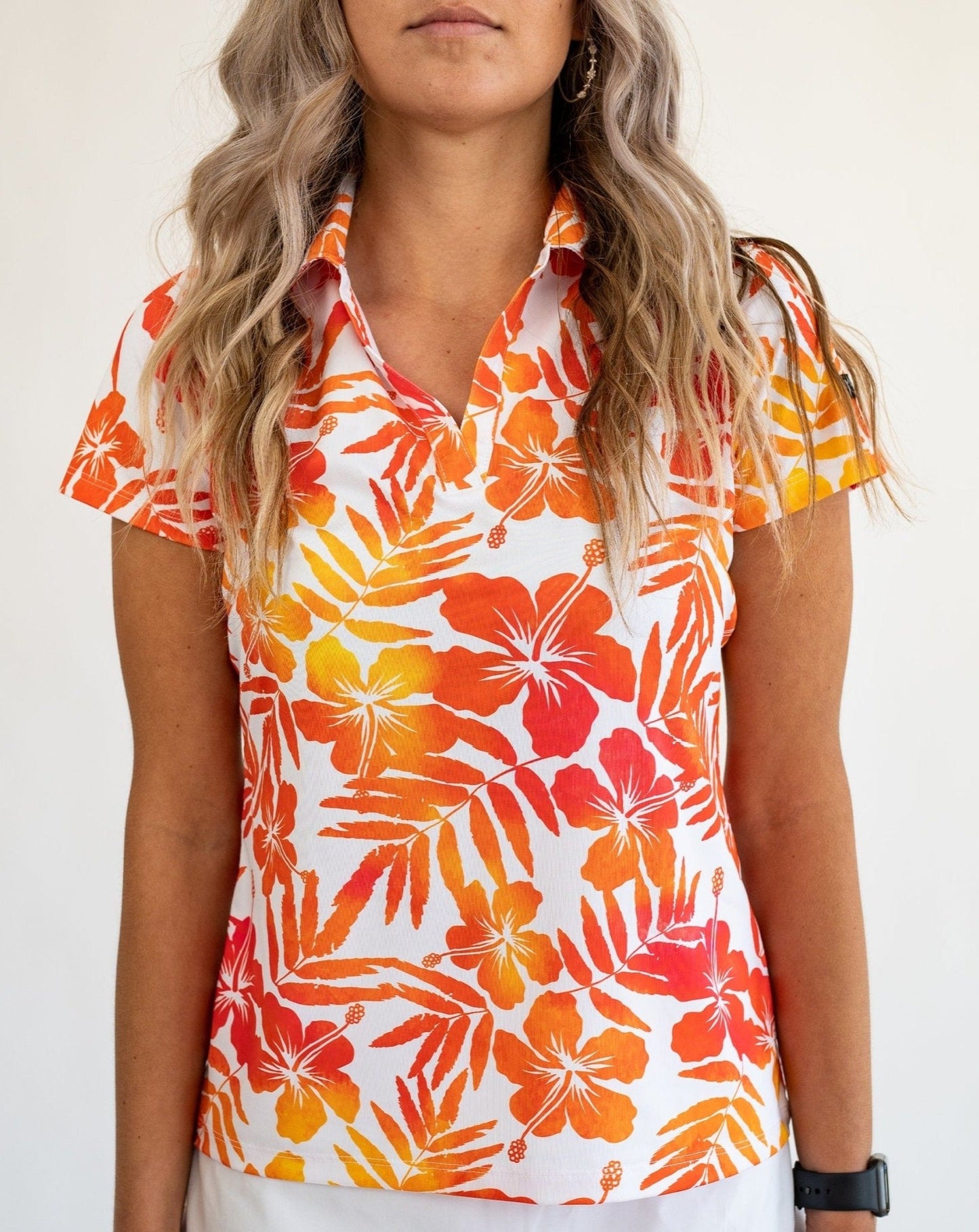 Aloha Sunrise Women's Golf Polo - Yatta Golf