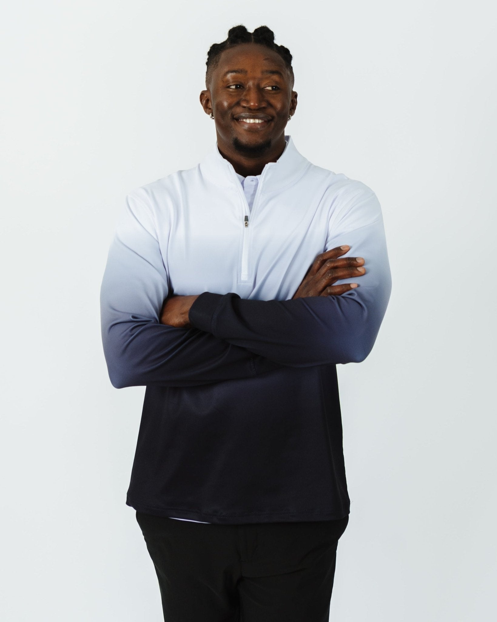 Black Birdie Quarter Zip - Men's - Yatta Golf