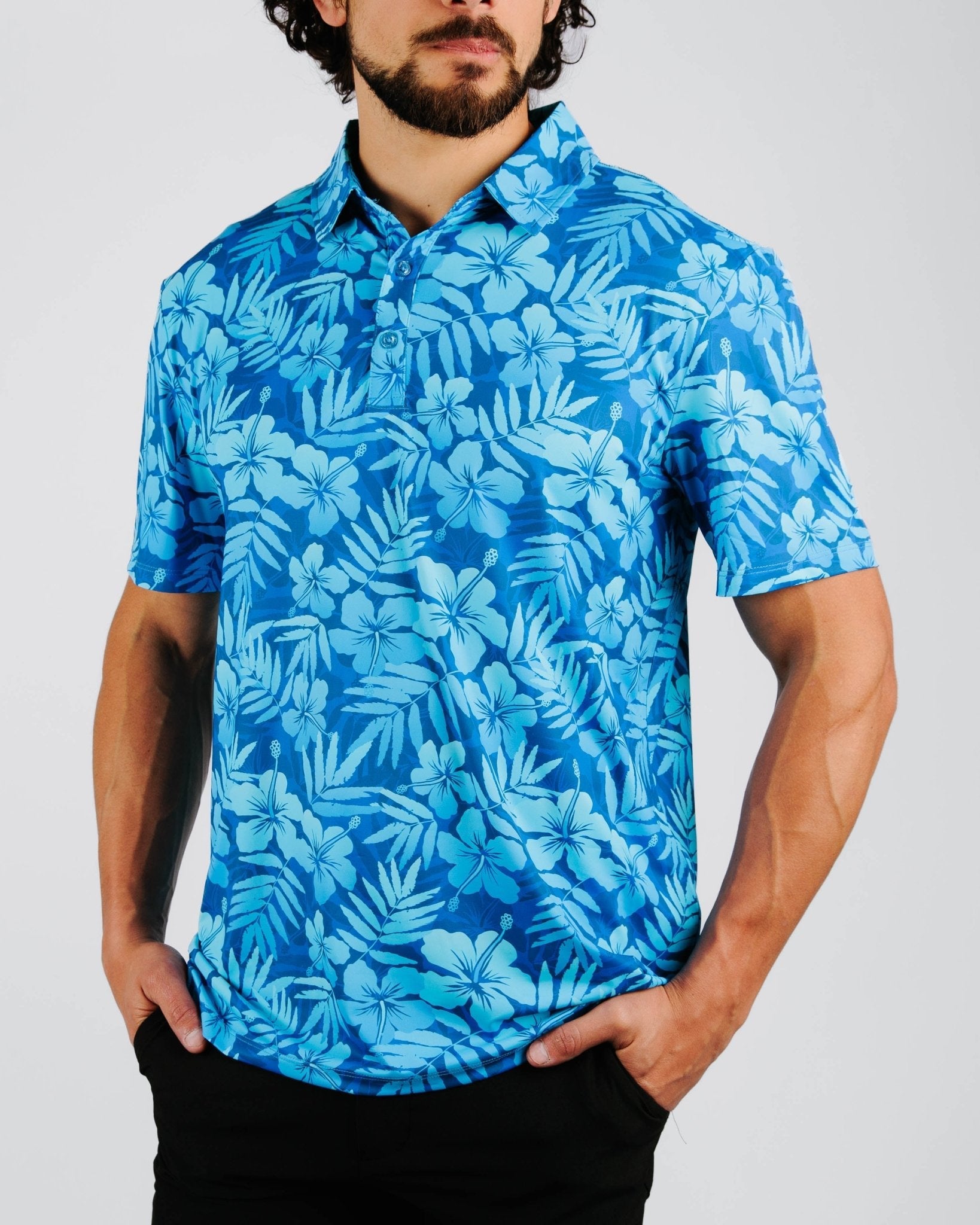Floral Surf Golf Polo - Yatta Golf