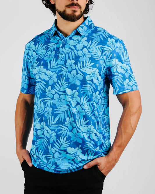 Floral Surf Golf Polo - Yatta Golf