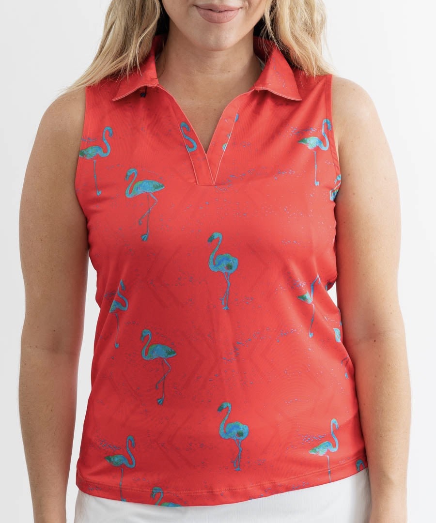 Just Beachy Women's Sleeveless Golf Polo
