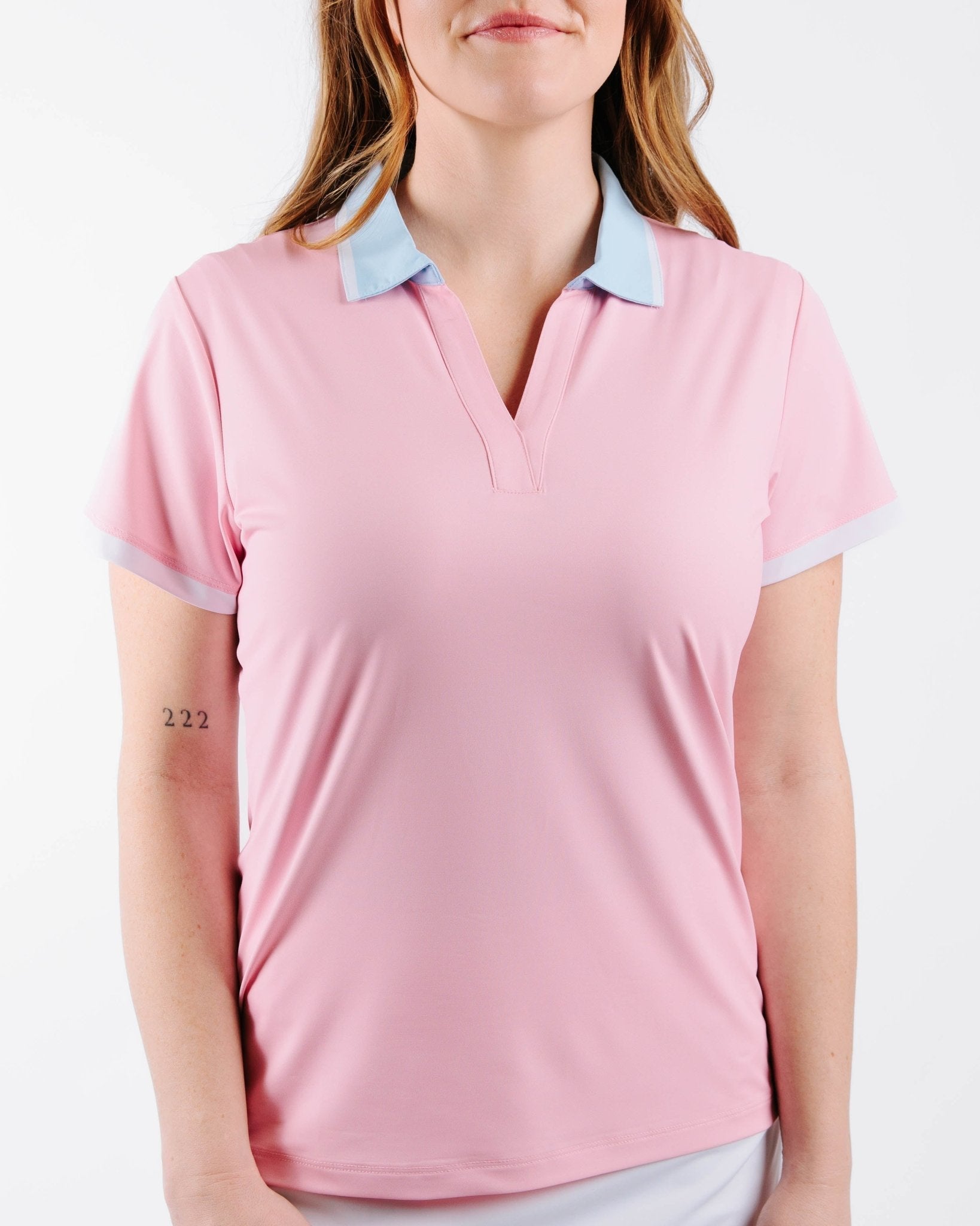 Whimsy Pink Women's Golf Polo - Yatta Golf