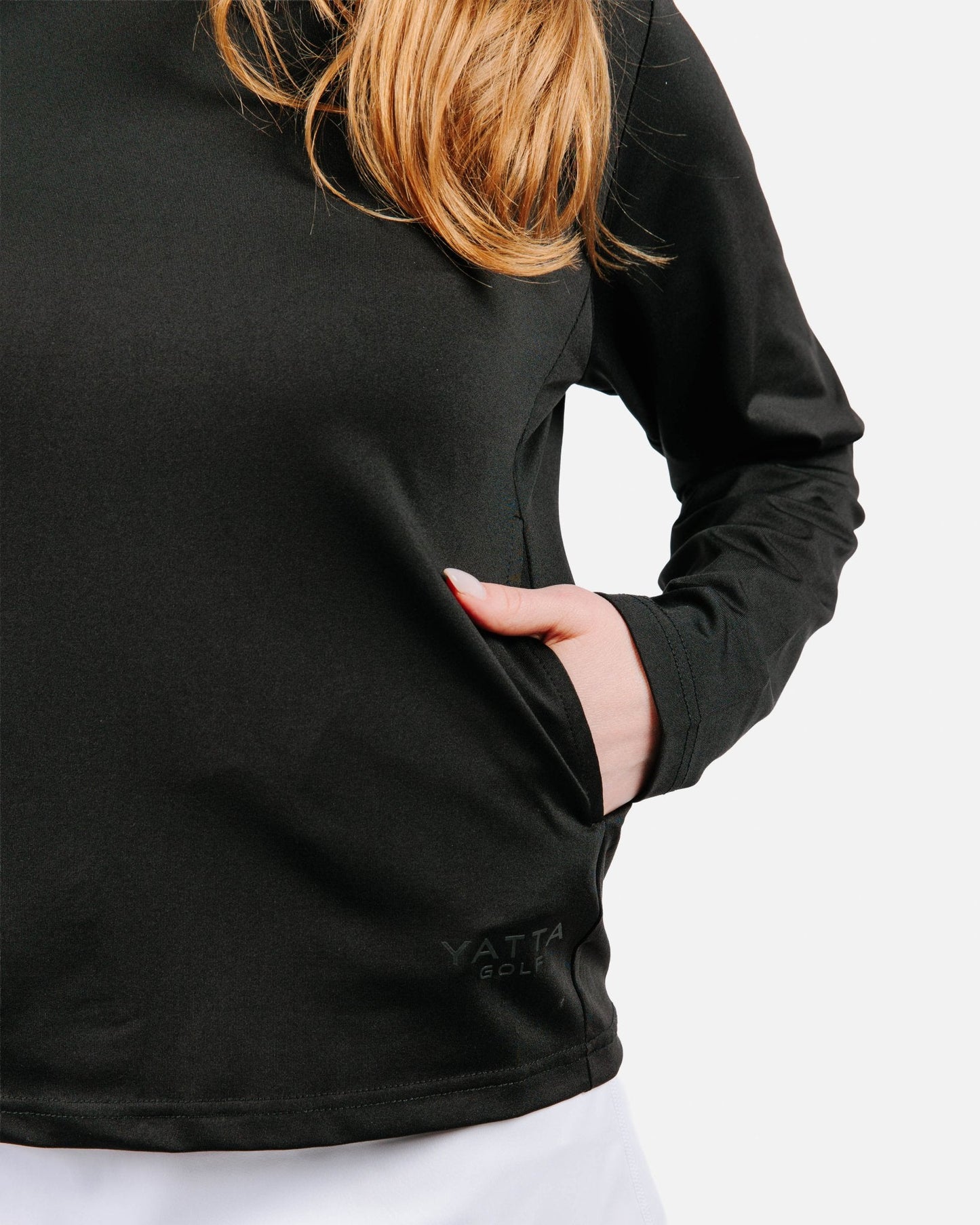 Women's Daybreak Performance Hoodie - Black - Yatta Golf